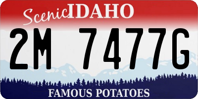 ID license plate 2M7477G