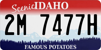 ID license plate 2M7477H