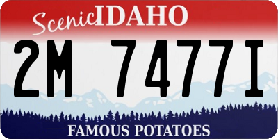 ID license plate 2M7477I
