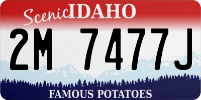 ID license plate 2M7477J