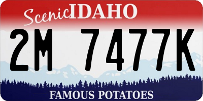 ID license plate 2M7477K