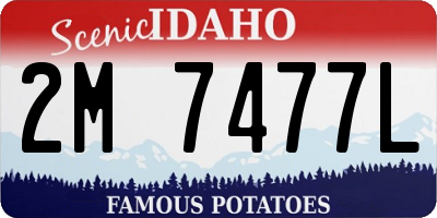 ID license plate 2M7477L