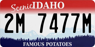 ID license plate 2M7477M