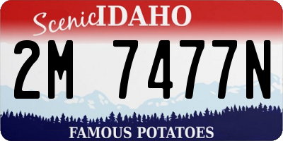 ID license plate 2M7477N