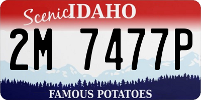 ID license plate 2M7477P