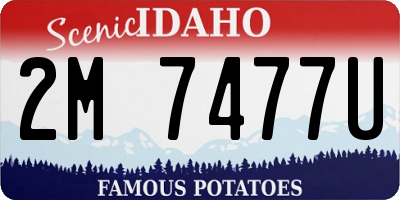 ID license plate 2M7477U
