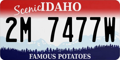 ID license plate 2M7477W