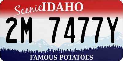 ID license plate 2M7477Y
