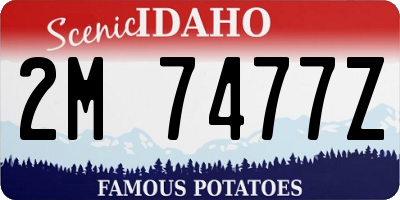 ID license plate 2M7477Z