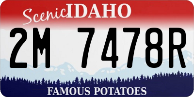ID license plate 2M7478R