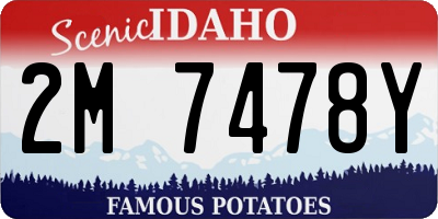 ID license plate 2M7478Y