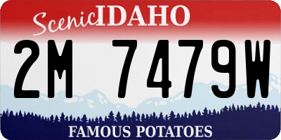 ID license plate 2M7479W