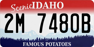ID license plate 2M7480B