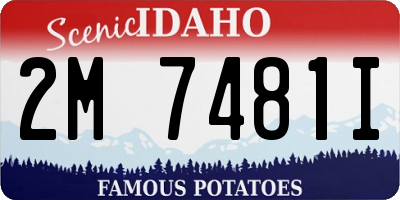 ID license plate 2M7481I