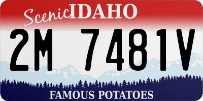 ID license plate 2M7481V
