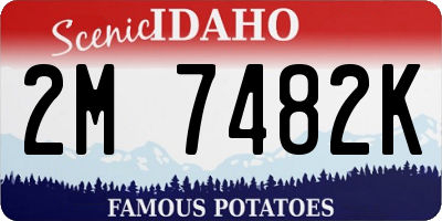 ID license plate 2M7482K