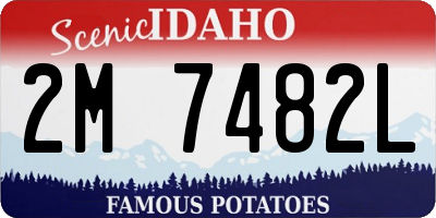 ID license plate 2M7482L
