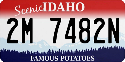 ID license plate 2M7482N