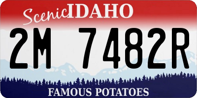 ID license plate 2M7482R