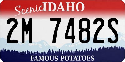 ID license plate 2M7482S
