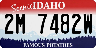 ID license plate 2M7482W