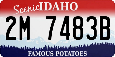 ID license plate 2M7483B