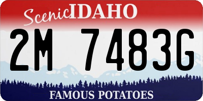ID license plate 2M7483G