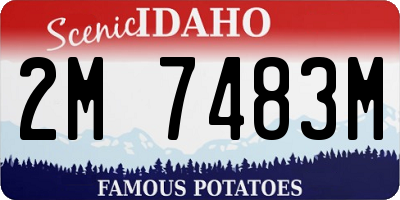 ID license plate 2M7483M