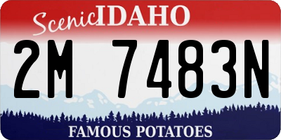 ID license plate 2M7483N