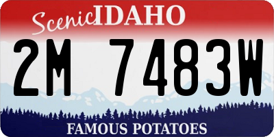 ID license plate 2M7483W