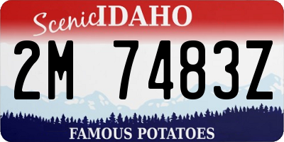 ID license plate 2M7483Z
