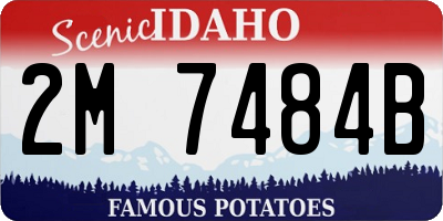 ID license plate 2M7484B