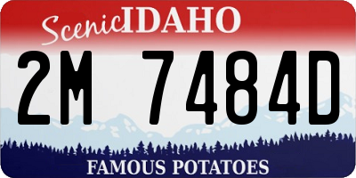 ID license plate 2M7484D
