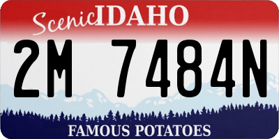 ID license plate 2M7484N