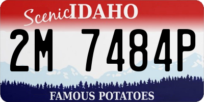 ID license plate 2M7484P