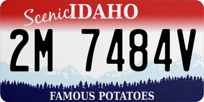 ID license plate 2M7484V