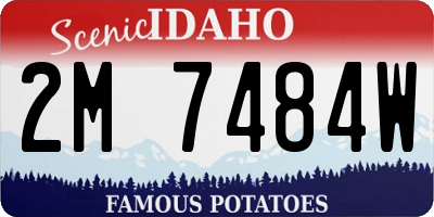 ID license plate 2M7484W