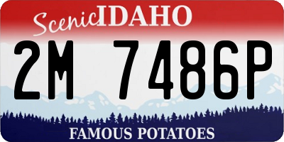 ID license plate 2M7486P