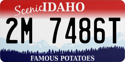 ID license plate 2M7486T