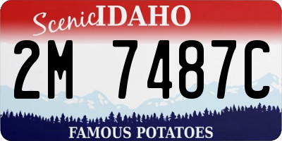 ID license plate 2M7487C
