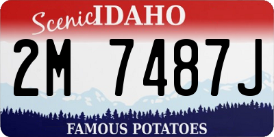 ID license plate 2M7487J