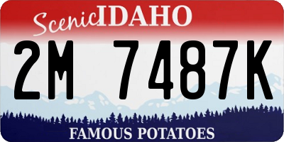 ID license plate 2M7487K