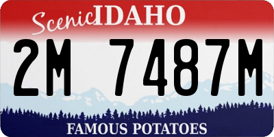 ID license plate 2M7487M