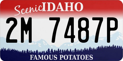 ID license plate 2M7487P