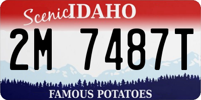 ID license plate 2M7487T