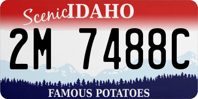 ID license plate 2M7488C