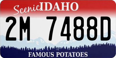 ID license plate 2M7488D