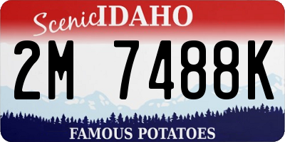 ID license plate 2M7488K
