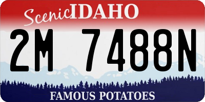 ID license plate 2M7488N