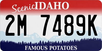 ID license plate 2M7489K
